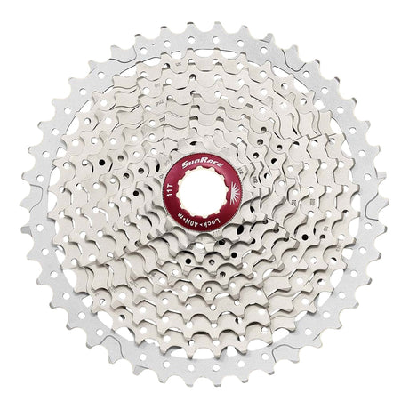 SunRace csmx3 10 speed cassette 11-42t. zilver metallic
