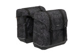New Looxs Fietstas Alba Double - Waterafstotend Polyester - MIK Bagagedrager - Zwart Groen Zand