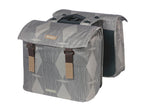 Basil Elegance dubbele fietstas, gerecycled PET, waterkerend, MIK, zwart, 40-49L