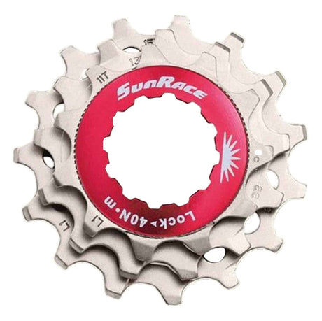 Sturmey-archer europa n.v. sunrace sluitring met kransjes 11v 11 13 15t zilver