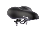 Buzaglo velo zadel vl-5073 met framebuisklem ø45 mm. junior 215 x 140mm. zwart