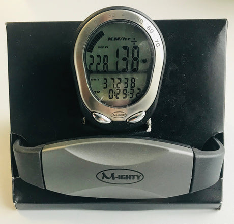 Messingschlager m-ighty fietscomputer hartslagmeter 20 functie's excl. batterijen