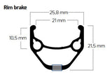 Ryde b.v. velg 28' - 14 622 zac421 aluminium cnc zwart db 32gts.