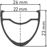 Dt swiss c 1800 spline® 28 23mm front wheel
