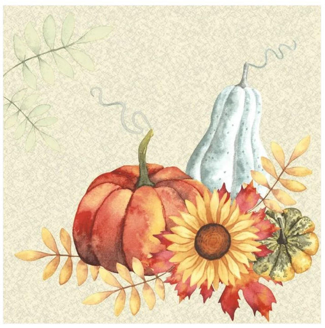 Duni servetten pumpkin bliss 33x33cm