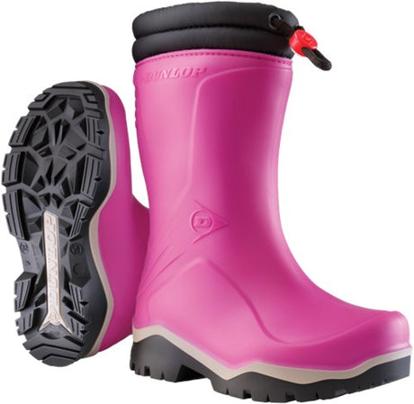 Dunlop k374061 blizzard kinderlaars gevoerd pvc roze grijs zwart - maat 30 - 00.032.005.30