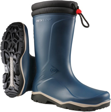 Dunlop k454061 blizzard gevoerde winterlaars pvc blauw - maat 39 - 15.032.075.39