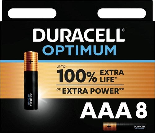 Duracell optimum 200% batterij aaa blister(8) - 3014012