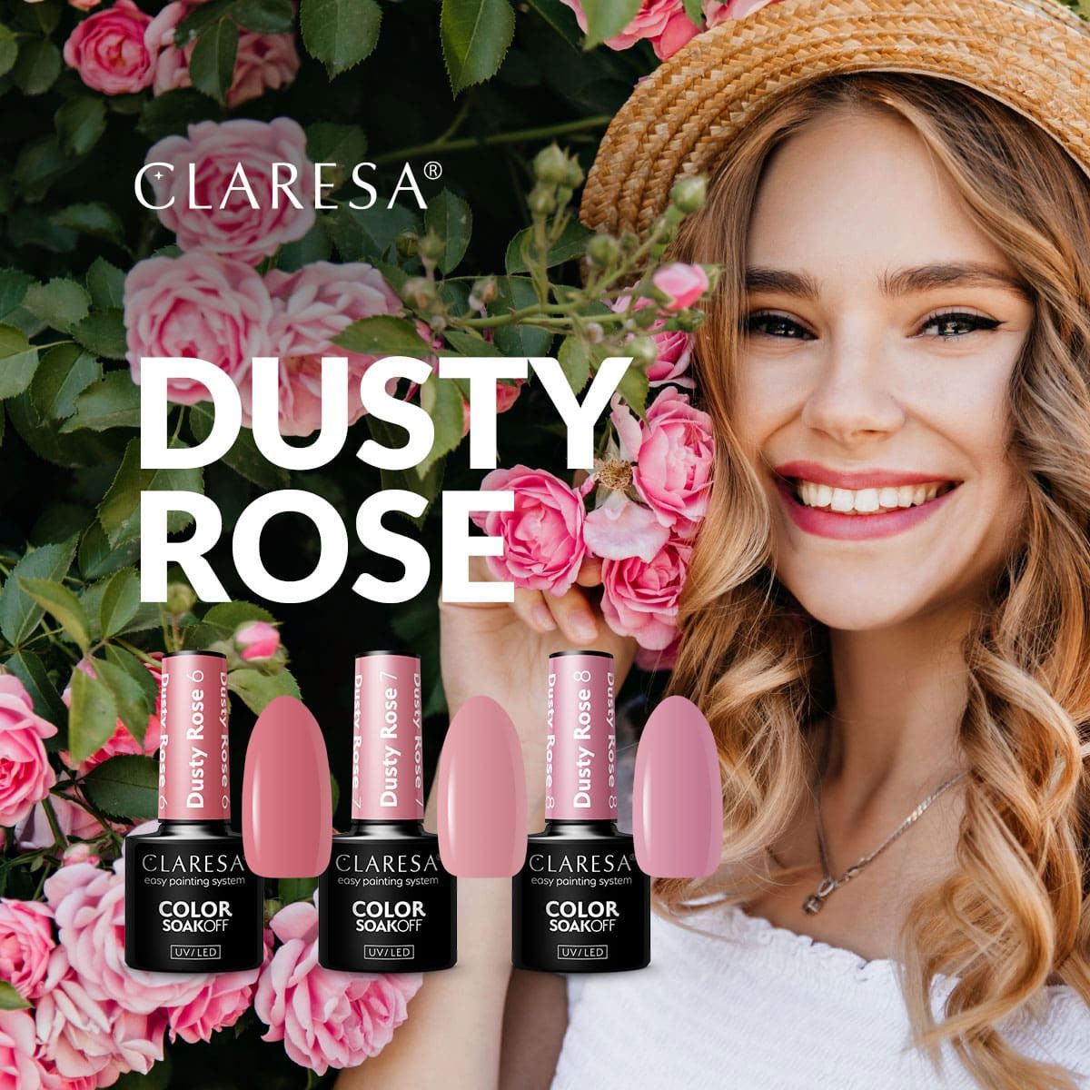 Claresa uv led gellak 5ml dusty rose 6