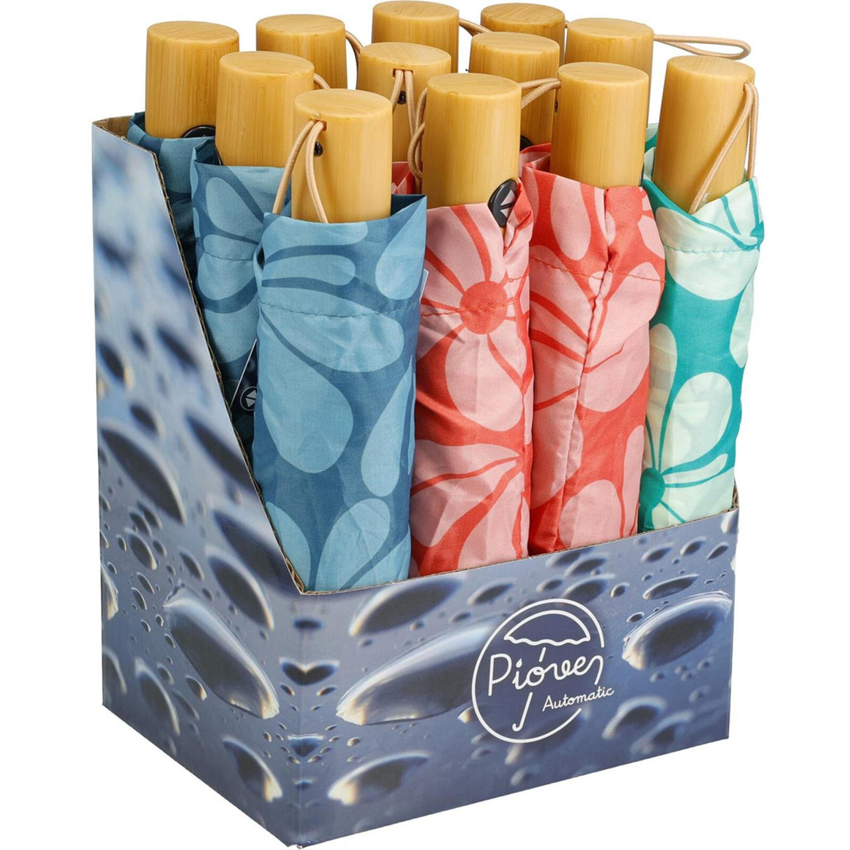 Paraplu vouwbaar bloemen dessin 3 assorti