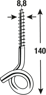 Connex schommelhaak 8,8x140 2st vz - dy270540