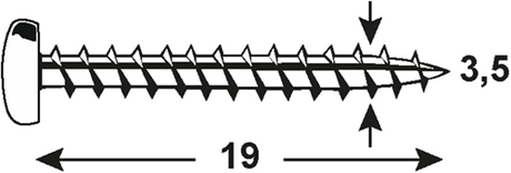 Connex plaatschroef pan 3.5x19 25st rvs-a4 - dy4823519