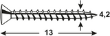 Connex plaatschroef bvk 4.2x13 20st rvs-a4 - dy4834213