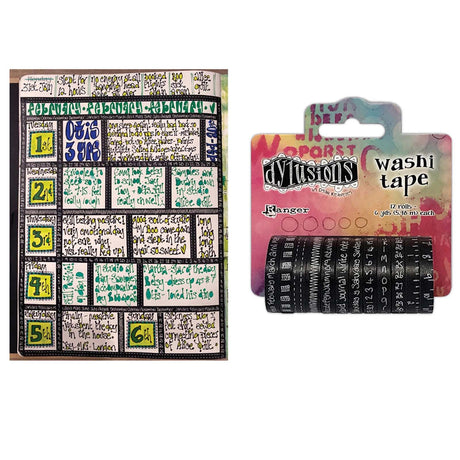 Ranger ink ranger • dylusions washi tape set black 3,5cm x 5,5m 12pieces