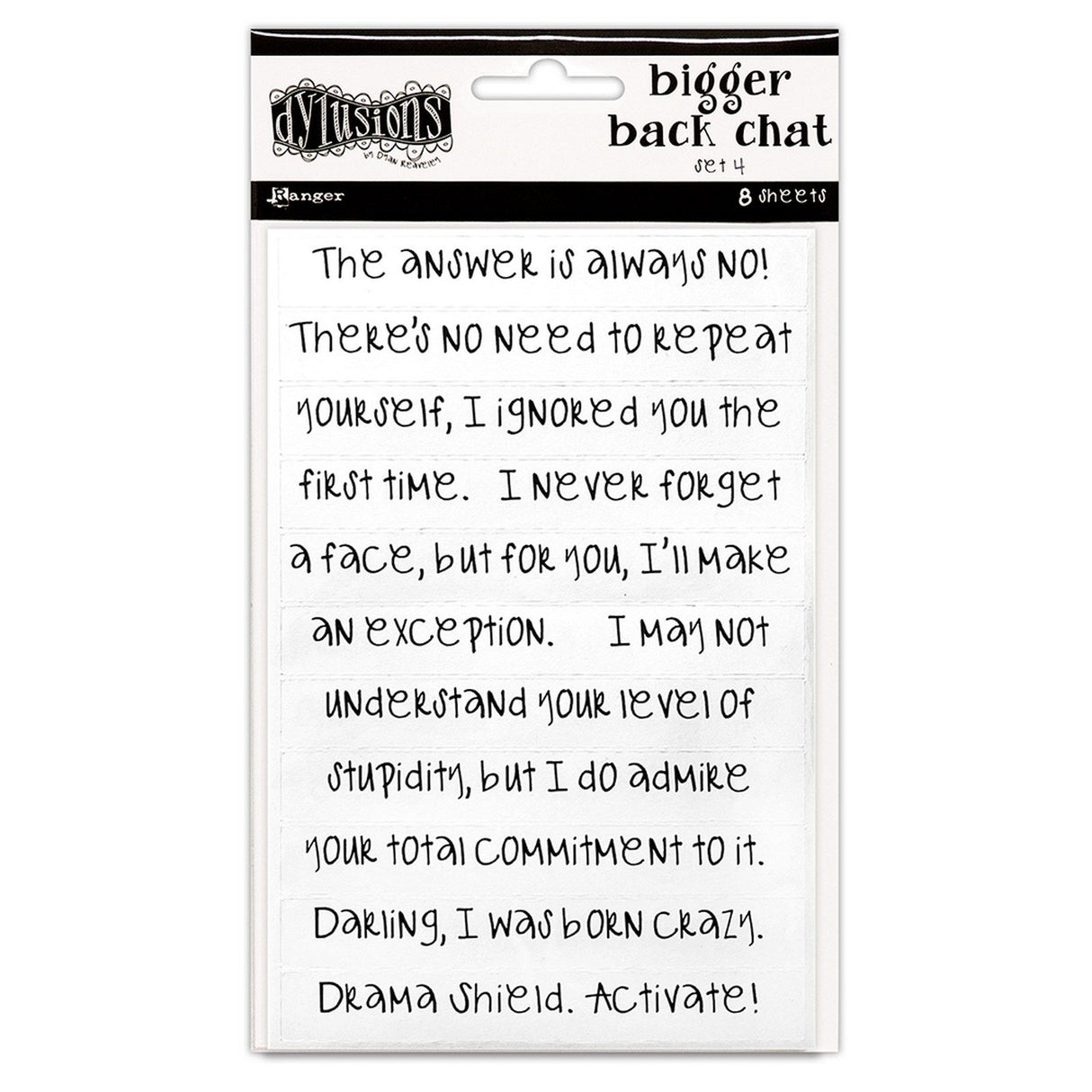 Ranger ink ranger • dylusions bigger back chat 4 white