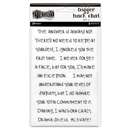 Ranger ink ranger • dylusions bigger back chat 4 white