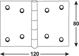 Connex scharnier 80x120 bvz - dyb2006231