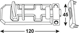 Connex platte veiligheidsschuif 120 sb bvz - dyb2206611