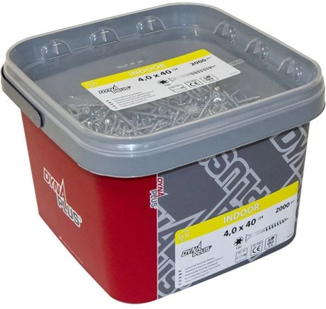 Dynaplus unischroef spaanplaatschroef verzinkt platkop deeldraad torx tx25 5.0x80 42 | 500 stuks - 0289.11.42401
