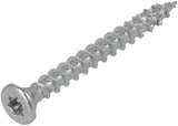 Dynaplus unischroef spaanplaatschroef verzinkt platkop voldraad torx tx10 3.0x12 | 200 stuks - 0281.01.12401