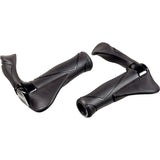 Ergotec handvatpaar mf2 small kraton aluminium 130+130 mm - zwart