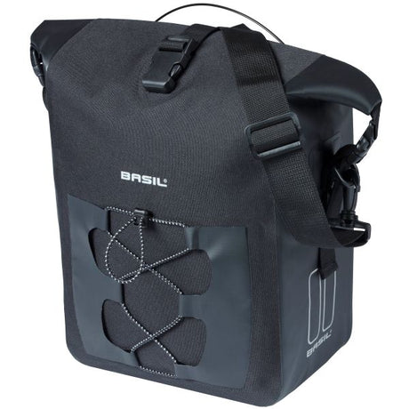 Basil navigator waterproof - enkele fiestas mik studs - 12 - 15 liter - zwart - 100% waterdicht
