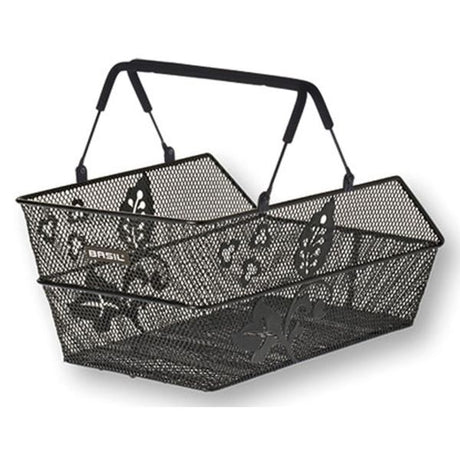 Basil Cento Flower Multi - fietsmand - achterop - zwart