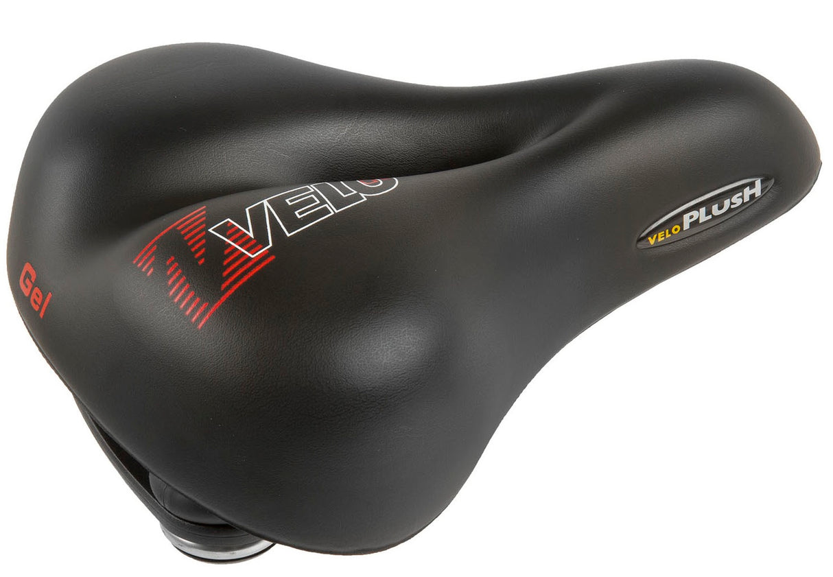 Velo Plush Gel Saddle Elasto City 254x200mm svart på kort