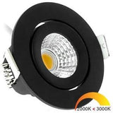 Enzo ecodim led inbouwspot 5w dimtowarm 62mm 36gr rond verstelbaar zwart - led4735