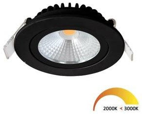Enzo ecodim led inbouwspot 5w dimtowarm 85mm 36gr rond verstelbaar zwart - led4710