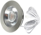 Enzo ecodim led meubelspot 3w 2700k 62mm rond geschuurd staal - led4910