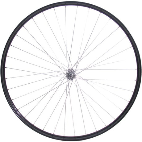 Voorwiel 28 x 1 1 2 - aluminium ryde velg - verchroomde naaf - zwart