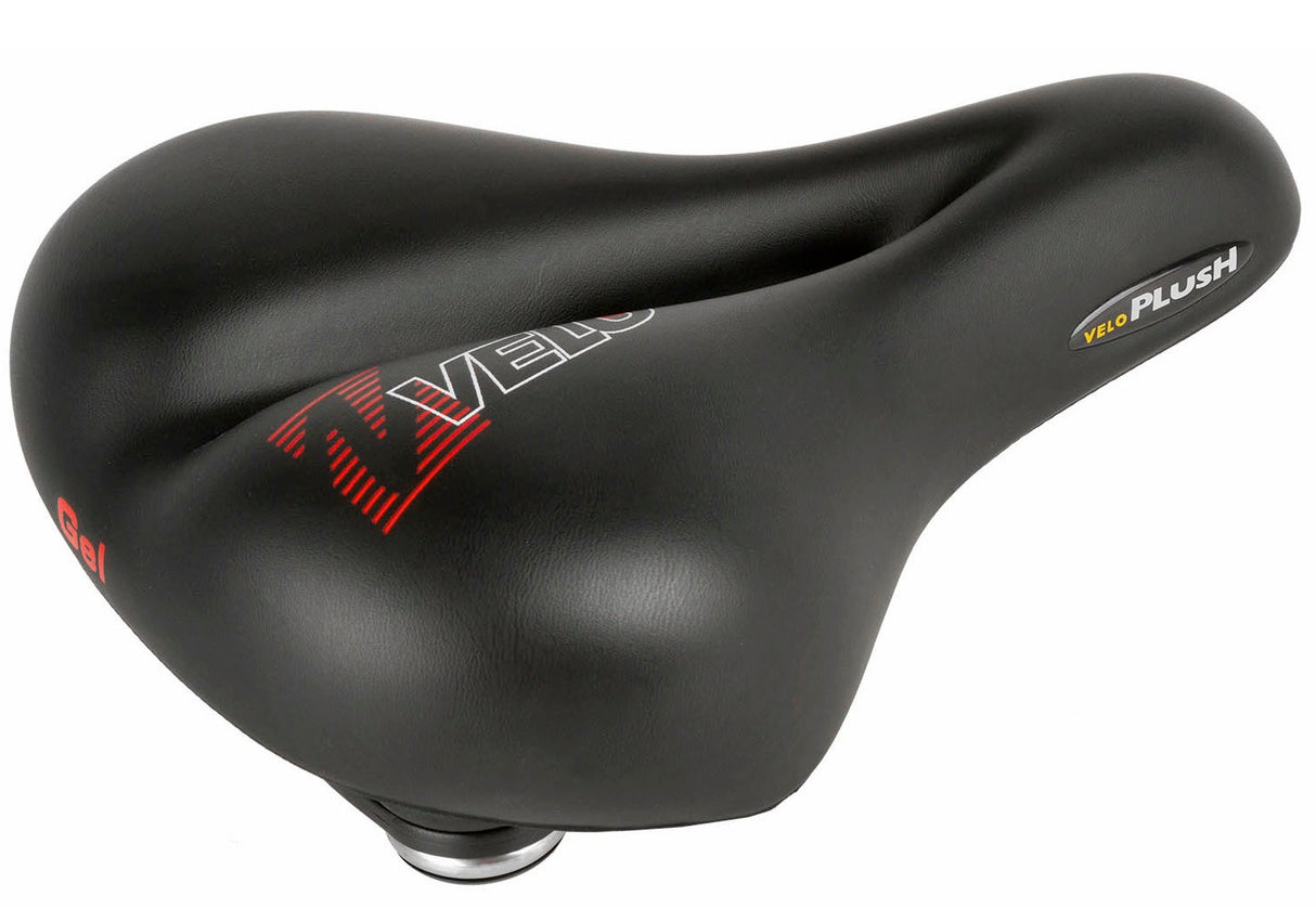 Velo Plush Gel Saddle Elasto City 275x213mm negro en la tarjeta