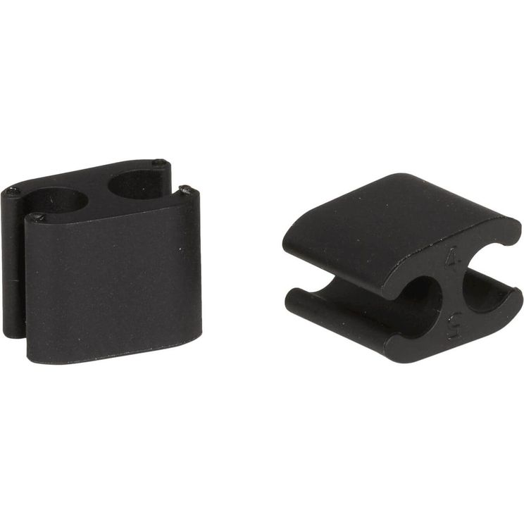 Elvedes Cable Clips Duo PVC 5.0 mm + 5.0 mm de negro (50 piezas)