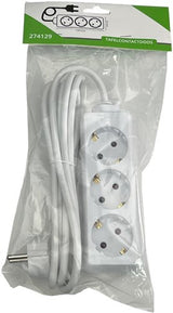 Enzo entac tcd ra 4-voudig 5meter snoer wit