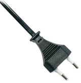 Enzo eurosnoer 2x0,75 zwart 2 meter 1065520