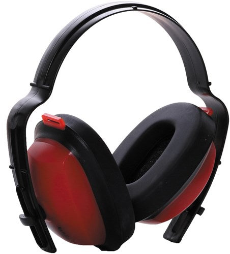 Enzo gehoorkap rood, met hoofdbeugel, snr 25 - 32826000 - 32826000
