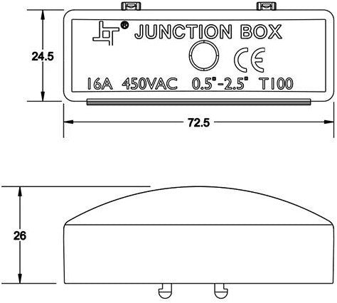 Enzo kabelkoppeling | ip20 zwart met 2 polige connector - 4016560