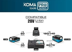 Koma tools accu bandschuurmachine | 20v | zonder accu - 6490154