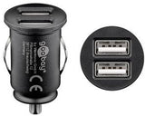 Enzo mobilize usb autolader 2400ma zwart + usb-c kabel 1m 9540128
