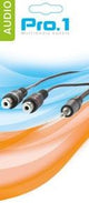 Enzo pro-1 audio 3,5 jack stereo ->2 tulp female 20cm 9201500
