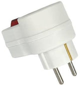 Enzo randaarde stekkeradapter wit schakelaar 6140890