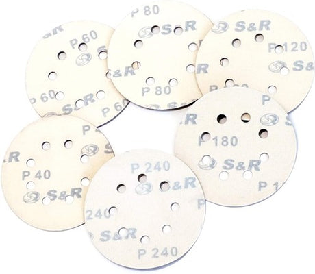 Enzo s r velcro schuurpapier set 125 mm 60 st: elk 10x p40, p60, p80, p120, p180, p240, 8 gaten - b07gc4xnjq