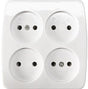Enzo tafelcontactdoos 4v vierkant wit 6871220