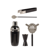 Excellent houseware cocktailshakerset zwart 5-delig