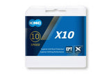 KMC Cykelkedja X10 EPT 114, 10-hastighet, 5,88 mm, silver