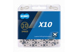 KMC X10 Bicycle Chain 122 Sølv sølv sort