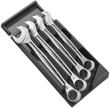 Facom module met 4 ringsteeksleutels met ogv-profiel; grote maten 27 tot 30 en 32 mm - mod.440-2pb
