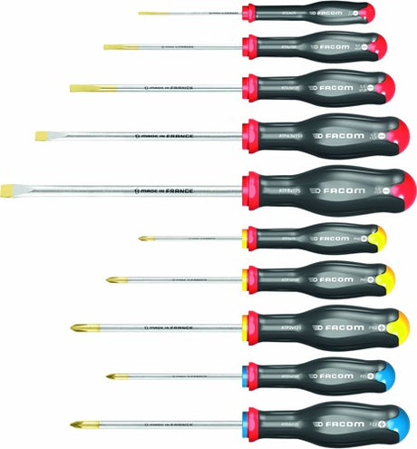 Facom set van 10 schroevendraaiers - atw.j10pb