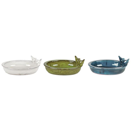Esschert design keramiek ovaal vogelbad
